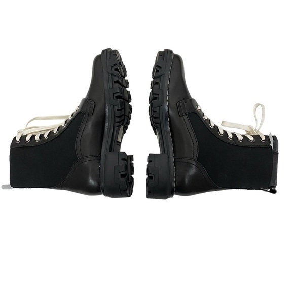 New! Rag & Bone Shiloh Black Leather Combat Boots - Picture 7 of 9